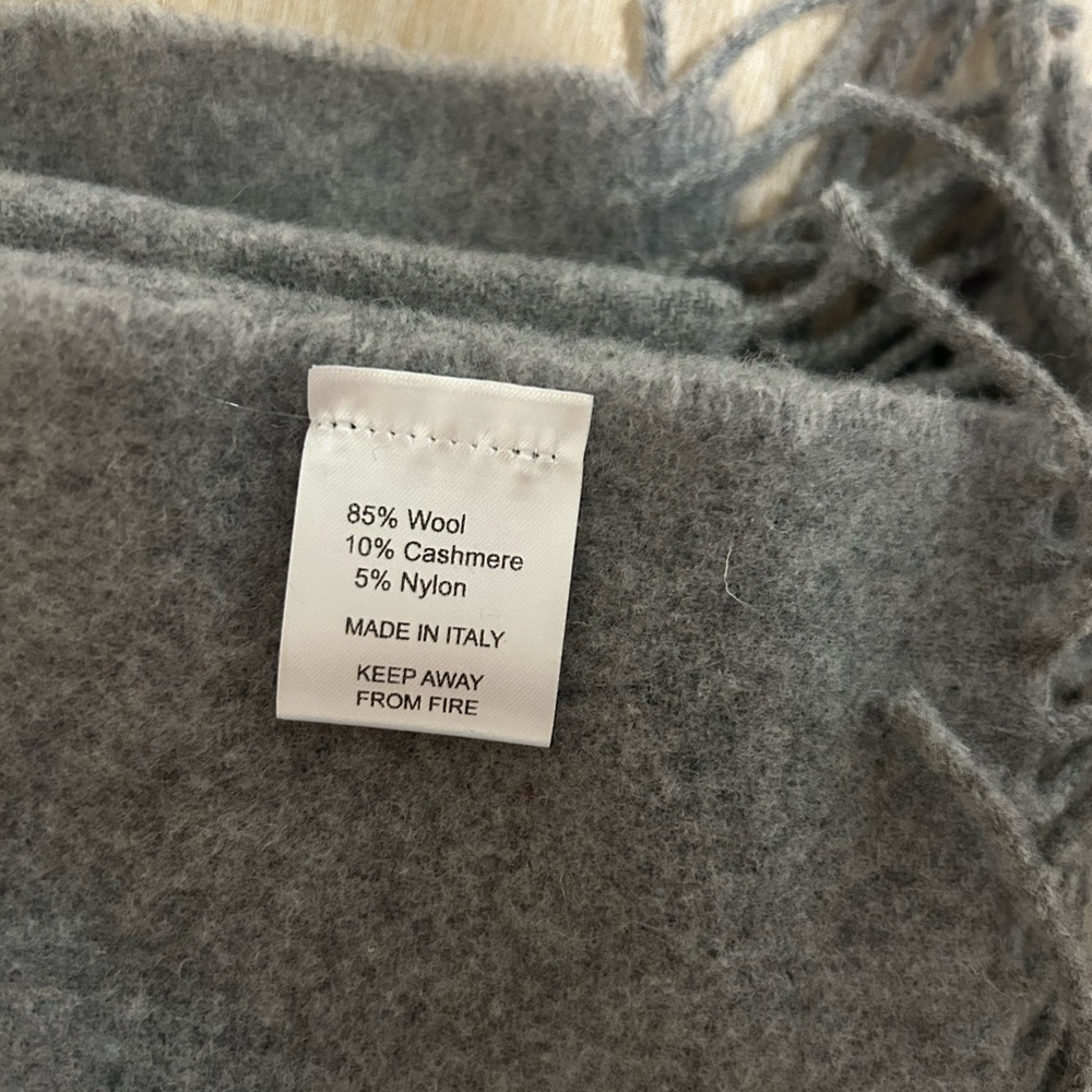 Gray Plaid Scarf - image 3